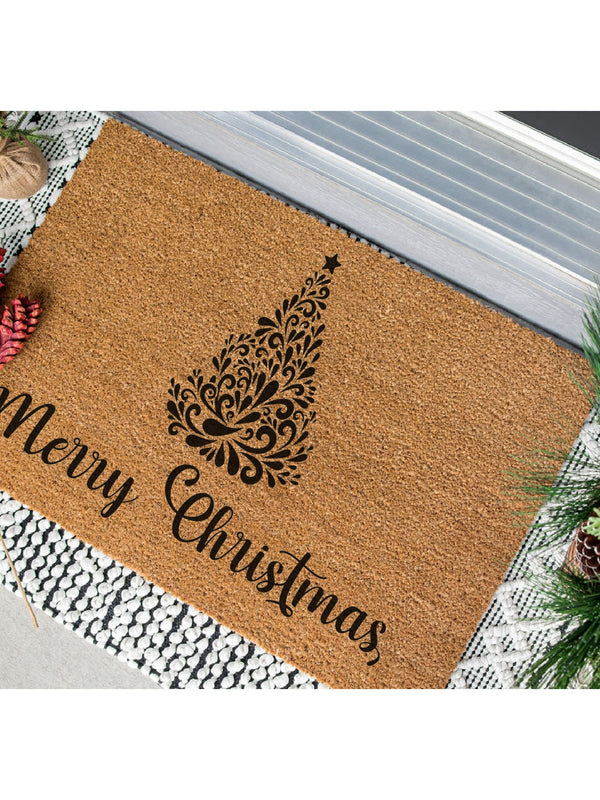 Merry Christmas Doormat / Holiday Doormat / Joyeux Noel / Holiday Decor / Christmas Design / Christmas Gift for Mom / Hostess Gift / Tree