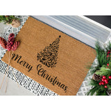 Merry Christmas Doormat / Holiday Doormat / Joyeux Noel / Holiday Decor / Christmas Design / Christmas Gift for Mom / Hostess Gift / Tree