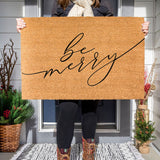 Be Merry Christmas Doormat / Holiday Doormat / Joyeux Noel / Holiday Decor / Christmas Design / Christmas Gift for Mom / Hostess Gift