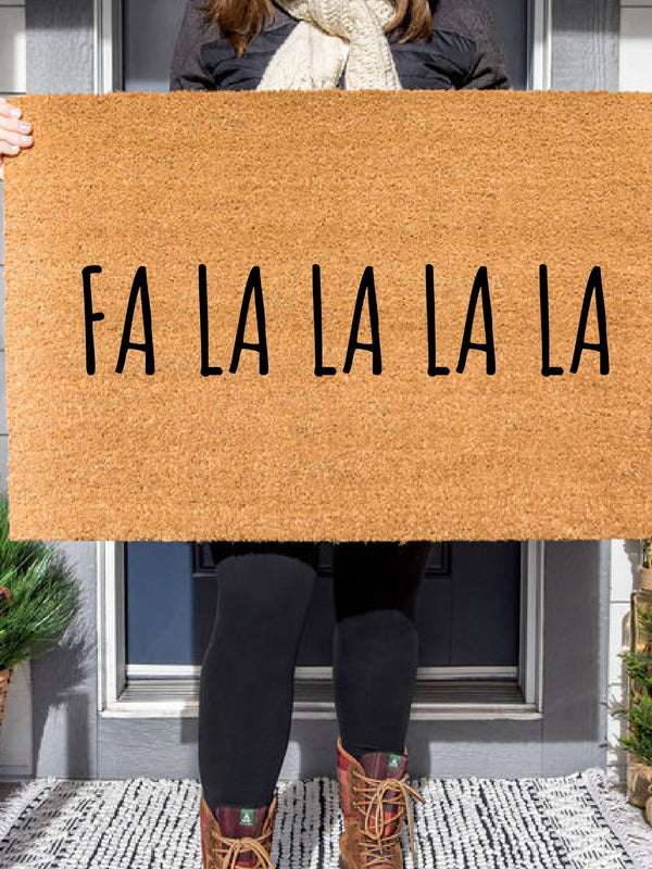 Fa La La La La Christmas Doormat / Holiday Doormat / Joyeux Noel / Holiday Decor / Christmas Design / Christmas Gift for Mom / Funny Doormat