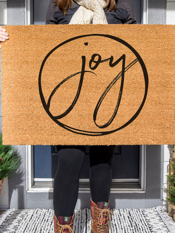 Joy Christmas Doormat / Holiday Doormat / Joyeux Noel / Holiday Decor / Christmas Design / Christmas Gift for Mom / Hostess Gift
