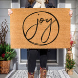 Joy Christmas Doormat / Holiday Doormat / Joyeux Noel / Holiday Decor / Christmas Design / Christmas Gift for Mom / Hostess Gift