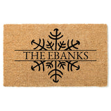 Snowflake Family Name Doormat / Last Name Door Mat / Winter Decor / Christmas Doormat / Custom / Christmas Decor / Christmas Gift