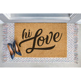 Hi Love Doormat / Welcome Mat / Love Door Mat / Valentines / Wedding / Heart / Anniversary Gift / Housewarming / Birthday Gift / Custom Mat