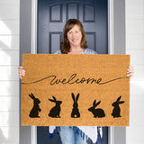 Easter Bunny Welcome Doormat, Spring Doormat, Easter Welcome Mat, Cute Door Mat, Spring Porch Decor, Spring Welcome Mats, Peter Rabbit Mat