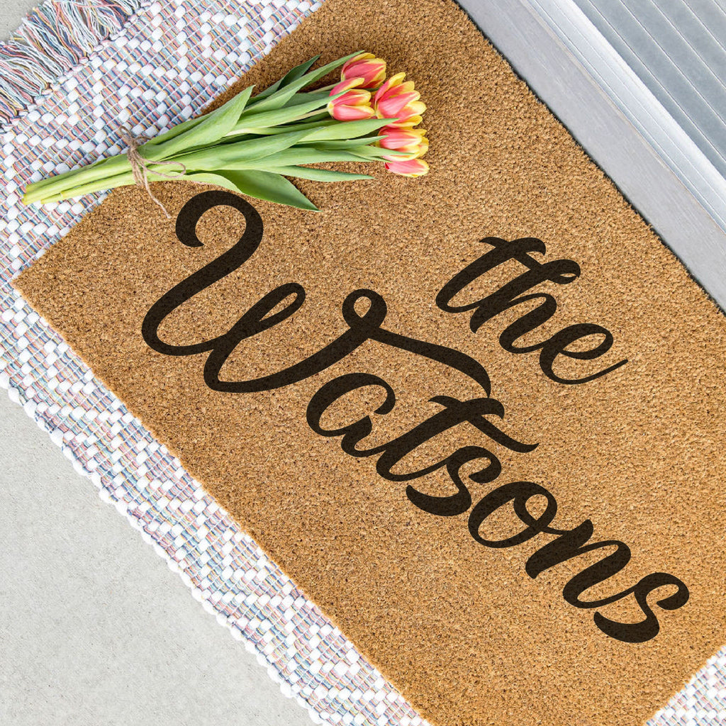Last Name Doormat, Custom Door Mat, Personalized Wedding Gift, Surname Welcome Mat, Housewarming Gift, House Name Sign, Anniversary Gift