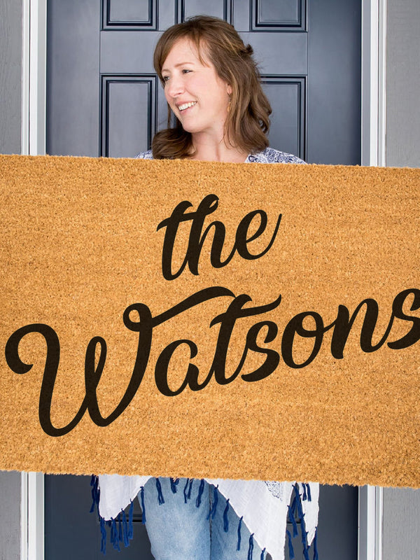 Last Name Doormat, Custom Door Mat, Personalized Wedding Gift, Surname Welcome Mat, Housewarming Gift, House Name Sign, Anniversary Gift