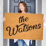 Last Name Doormat, Custom Door Mat, Personalized Wedding Gift, Surname Welcome Mat, Housewarming Gift, House Name Sign, Anniversary Gift