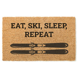 Eat, Ski, Sleep, Repeat Skiing Doormat, Cross Country Ski Door Mat, Downhill Skiing Outdoor Mat, Cross Country Skiing Welcome Mat, Cabin
