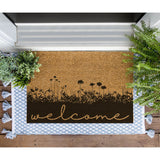 Spring Welcome Doormat, Floral Welcome Mat, Flowers Door Mat, Cute Doormat, Summer Decor, Spring Decor, Housewarming Gift, Easter Doormat,