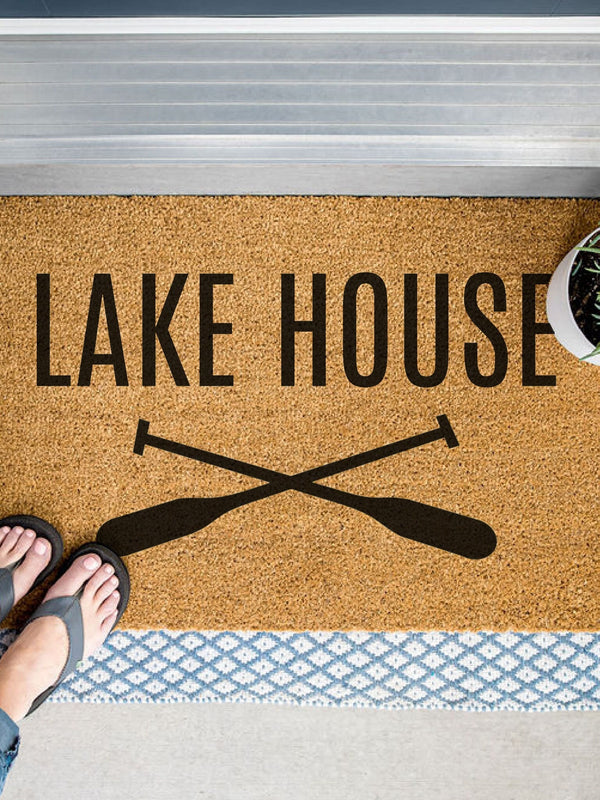 Lake House Doormat, Oar Welcome Mat, Summer Decor, Housewarming, Cottage Life, Cabin Decor, Vacation Home, Canoe, Kayak, Lake House Decor