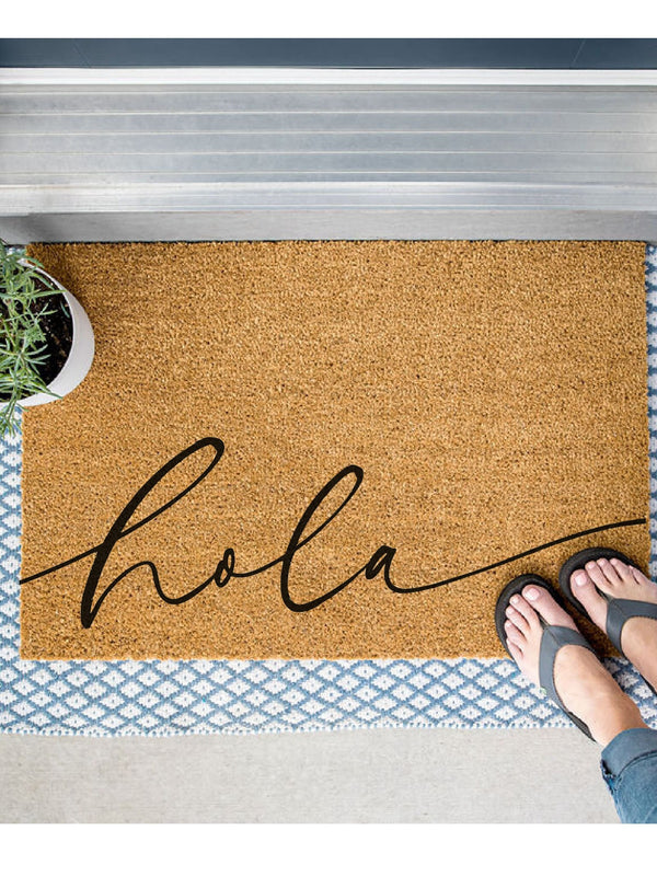 Hola Doormat, Spanish Welcome Mat, Espanol, Housewarming Gift, Cute Doormat, Spanish Doormat, Coir Doormat, Spanish Decor, Mexican Decor