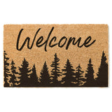 Trees Welcome Mat, Forest Doormat, Summer Porch Decor, Gift for Outdoorsman, Spring Outdoor Rug, Cute Doormat, Gift for Him, Cabin Door Mat