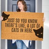 Just So You Know, There's Like, A Lot of Cats in Here Doormat, Cat Lover Door Mat, Cat Welcome Mat, Funny Doormat, Cat Lover Gift, Cat Gift