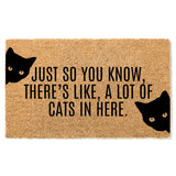 Just So You Know, There's Like, A Lot of Cats in Here Doormat, Cat Lover Door Mat, Cat Welcome Mat, Funny Doormat, Cat Lover Gift, Cat Gift