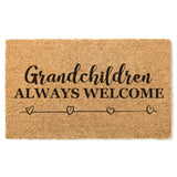 Grandchildren Always Welcome Doormat, Grandparent Welcome Mat, Grandma Door Mat, Grandpa Front Mat, Nana, Papa, Oma, Opa, Grandparent Gift