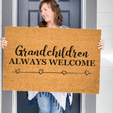 Grandchildren Always Welcome Doormat, Grandparent Welcome Mat, Grandma Door Mat, Grandpa Front Mat, Nana, Papa, Oma, Opa, Grandparent Gift