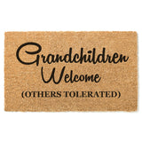 Grandchildren Welcome Others Tolerated Doormat, Grandparent Welcome Mat, Grandma Mat, Grandpa Rug, Nana, Papa, Oma, Opa, Grandparent Gift