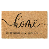 Home Is Where My Doodle Is Doormat, Dog Welcome Mat, Home Front Door Mat, Goldendoodle, Labradoodle, Bernedoodle, Sheepadoodle, Aussiedoodle
