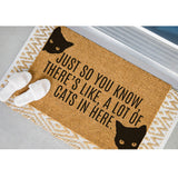 Just So You Know, There's Like, A Lot of Cats in Here Doormat, Cat Lover Door Mat, Cat Welcome Mat, Funny Doormat, Cat Lover Gift, Cat Gift