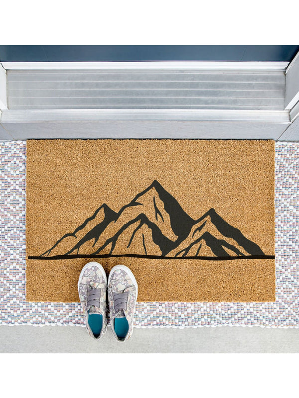 Mountain Doormat, Rocky Mountains Door Mat, Cabin Doormat, Outdoorsman Gift, Cabin Decor, Mountain Decor, Gift for Dad, Father's Day Gift