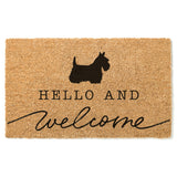Scottish Terrier Welcome Mat, Scottie Doormat, Cute Dog Door Mat, Animal Front Doormat, Dog Breed Outdoor Rug, Dog Lover Gift, Custom Mat