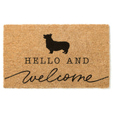 Pembroke Welsh Corgi Welcome Mat, Corgi Doormat, Cute Dog Door Mat, Animal Front Doormat, Dog Breed Outdoor Rug, Dog Lover Gift, Custom Mat
