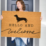 Dachshund Welcome Mat, Dachshund Doormat, Cute Dog Door Mat, Animal Front Doormat, Dog Breed Outdoor Rug, Dog Lover Gift, Custom Mat