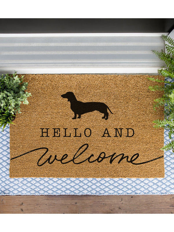 Dachshund Welcome Mat, Dachshund Doormat, Cute Dog Door Mat, Animal Front Doormat, Dog Breed Outdoor Rug, Dog Lover Gift, Custom Mat