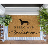 Dachshund Welcome Mat, Dachshund Doormat, Cute Dog Door Mat, Animal Front Doormat, Dog Breed Outdoor Rug, Dog Lover Gift, Custom Mat