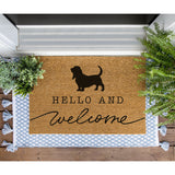 Basset Hound Welcome Mat, Basset Hound Doormat, Cute Dog Door Mat, Animal Front Doormat, Dog Breed Outdoor Rug, Dog Lover Gift, Custom Mat