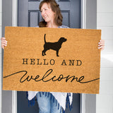 Beagle Welcome Mat, Beagle Doormat, Cute Dog Door Mat, Animal Front Doormat, Dog Breed Outdoor Rug, Dog Lover Gift, Custom Mat