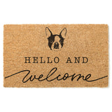 Boston Terrier Welcome Mat, Boston Terrier Doormat, Cute Dog Door Mat, Animal Front Doormat, Dog Breed Outdoor Rug, Dog Lover Gift, Custom