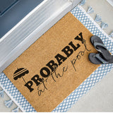 Probably at the Pool Doormat, Summer Welcome Mat, Coir Door Mat, Pool House Decor, Funny Doormat, Pool Doormat, Housewarming Gift, Custom