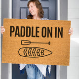 Paddle on In Paddleboarding Doormat, Funny Welcome Mat, Paddle Boarding Door Mat, Cabin Doormat, Paddle Board, Housewarming, Summer Decor