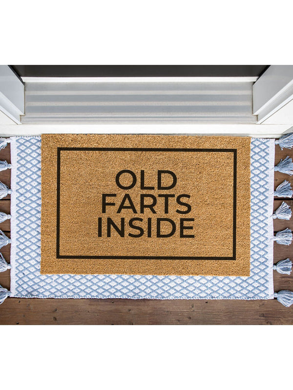 Old Farts Inside Doormat, Funny Door Mat, Gift for Parents, Funny Gift, Father's Day Gift, Custom Gift, Cute Doormat, Coir Front Door Mat