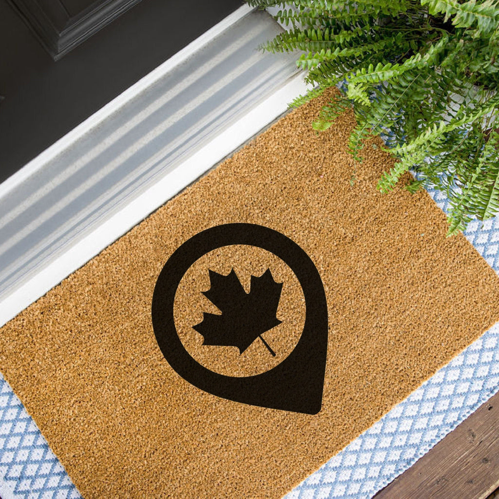 Canadian Maple Leaf Doormat, Canada Flag Door Mat, Gift for Canadian, Patriotic Gift, Coir Doormat, Canada Welcome Mat, Front Door Mat