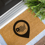American Doormat, United States of America Map Door Mat, Gift for American, Patriotic Gift, US Coir Doormat, American Welcome Mat, US Decor
