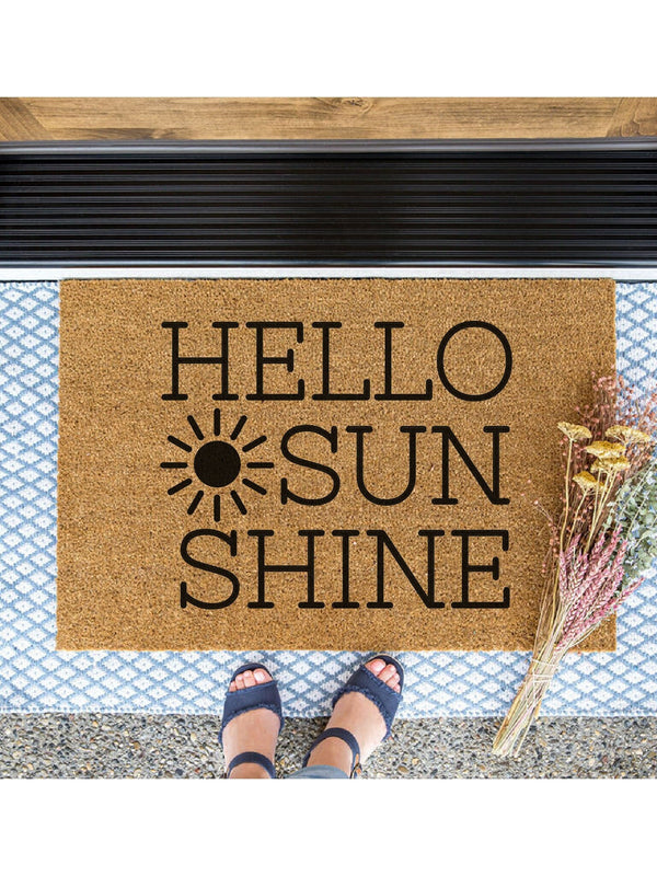 Hey Sunshine Doormat, Summer Door Mat, Spring Welcome Mat, Funny Doormat, Cute Door Mat, Front Porch Decor, Summer Decor, Sun Outdoor Rug