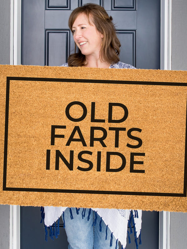 Old Farts Inside Doormat, Funny Door Mat, Gift for Parents, Funny Gift, Father's Day Gift, Custom Gift, Cute Doormat, Coir Front Door Mat