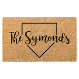Homebase Doormat, Baseball Door Mat, Surname Mat, Last Name Doormat, Family Name Door Mat, Father's Day Gift, Coach Gift, Custom Doormat