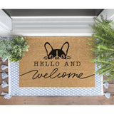 Bulldog Head Welcome Mat, French Bulldog Doormat, Cute Dog Door Mat, Animal Front Doormat, Dog Breed Outdoor Rug, Dog Lover Gift, Custom Mat