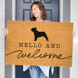 Bulldog Welcome Mat, French Bulldog Doormat, Cute Dog Door Mat, Animal Front Doormat, Dog Breed Outdoor Rug, Dog Lover Gift, Custom Mat