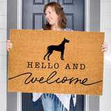 Great Dane Welcome Mat, Great Dane Doormat, Cute Dog Door Mat, Animal Front Doormat, Dog Breed Outdoor Rug, Dog Lover Gift, Custom Mat