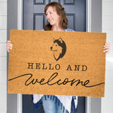 Husky Doormat, Siberian Husky Gift, Cute Dog Door Mat, Animal Front Doormat, Dog Breed Outdoor Rug, Dog Lover Gift, Custom Mat