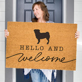 Pug Doormat, Pug Welcome Mat, Cute Dog Door Mat, Animal Front Doormat, Dog Breed Outdoor Rug, Dog Lover Gift, Custom Mat, Pug Gift, Pug Dog