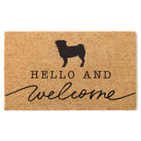 Pug Doormat, Pug Welcome Mat, Cute Dog Door Mat, Animal Front Doormat, Dog Breed Outdoor Rug, Dog Lover Gift, Custom Mat, Pug Gift, Pug Dog