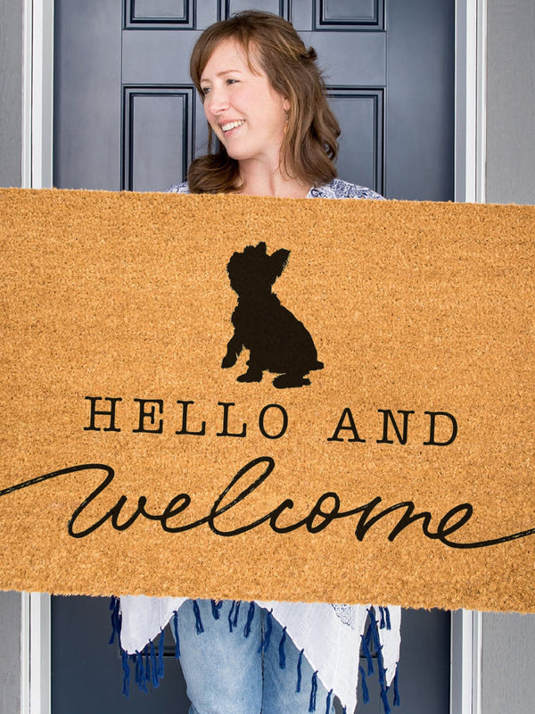 Yorkshire Terrier Doormat, Yorkshire Terrier Gift, Cute Dog Door Mat, Animal Front Doormat, Dog Breed Outdoor Rug, Dog Lover Gift, Custom