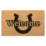Horseshoe Doormat, Welcome Door Mat, Equestrian Front Door Mat, Horse Doormat, Cute Doormat, Lucky Gift, Ranch Doormat, Horse Lover