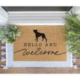 Boxer Welcome Mat, German Boxer Doormat, Cute Dog Door Mat, Animal Front Doormat, Dog Breed Outdoor Rug, Dog Lover Gift, Custom Mat